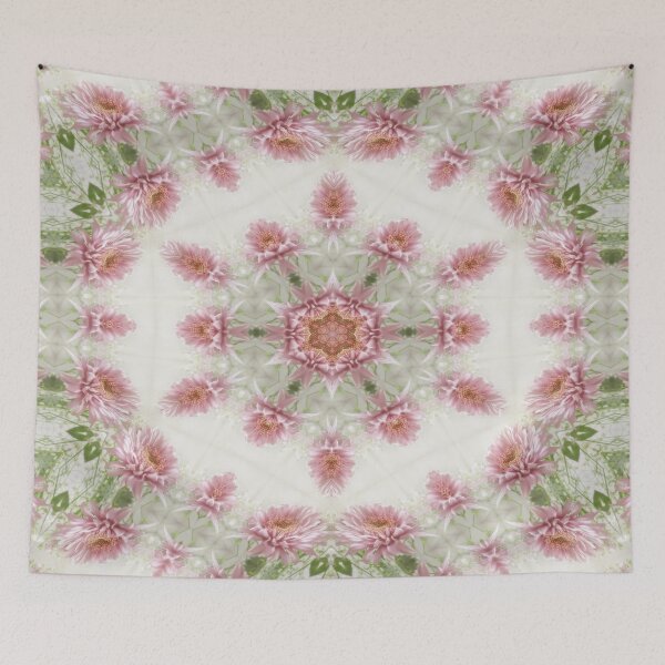 Item preview, Pink Chrysanthemums Kaleidoscope Art 4 designed and sold by TravelPhotoArt.