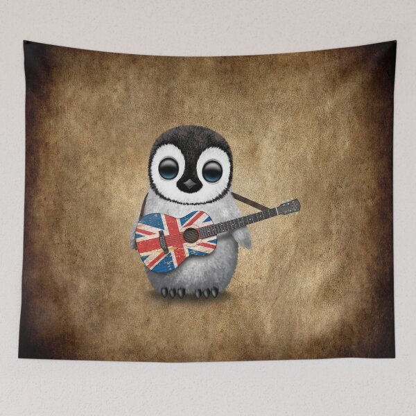 Item preview, Baby Penguin Playing British Flag Guitar designed and sold by JeffBartels.
