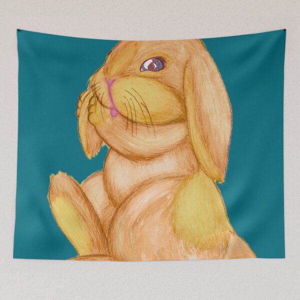 Item preview, Bunny Lumpkins Cleans Their Ears designed and sold by sakubunny.
