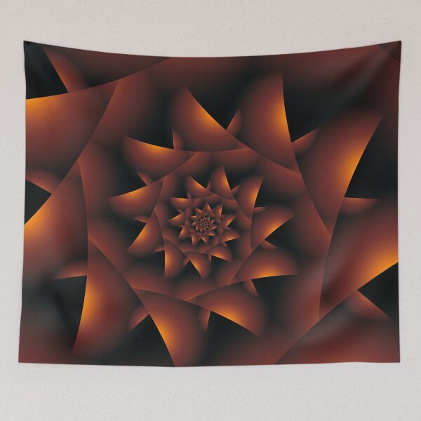 Item preview, Golden Orange Dark Spiral Fractal  designed and sold by Kitty Bitty.