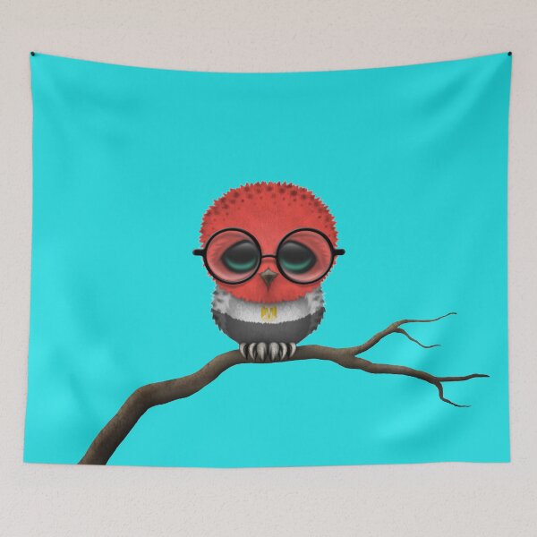 Item preview, Nerdy Egyptian Baby Owl on a Branch designed and sold by JeffBartels.
