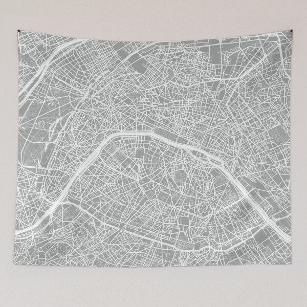 Item preview, Paris Map (Light Grey) designed and sold by CartoCreative.