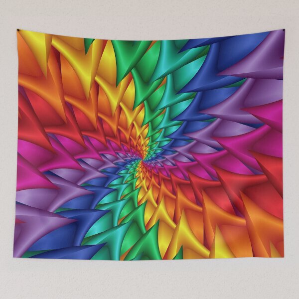 Item preview, Psychedelic Rainbow Spiral  designed and sold by Kitty Bitty.