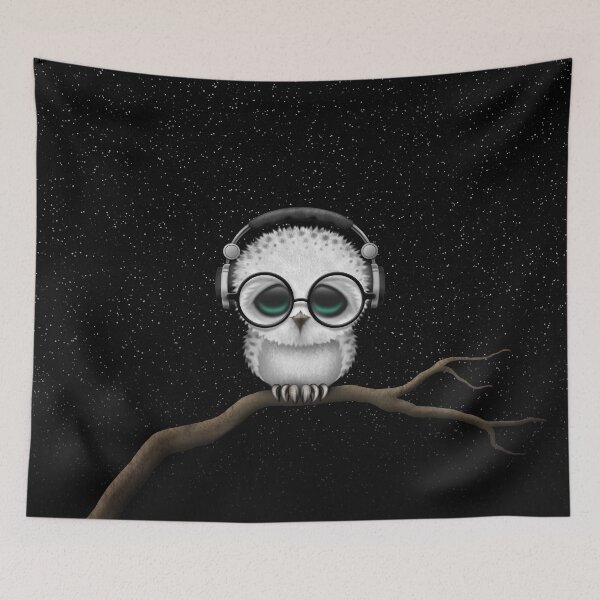 Item preview, Baby Owl Dj with Headphones and Glasses designed and sold by JeffBartels.
