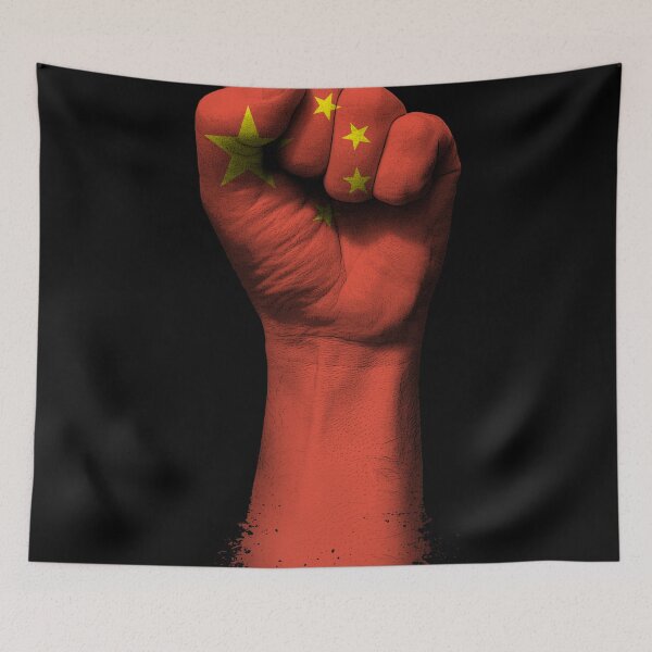Item preview, Flag of China on a Raised Clenched Fist  designed and sold by JeffBartels.