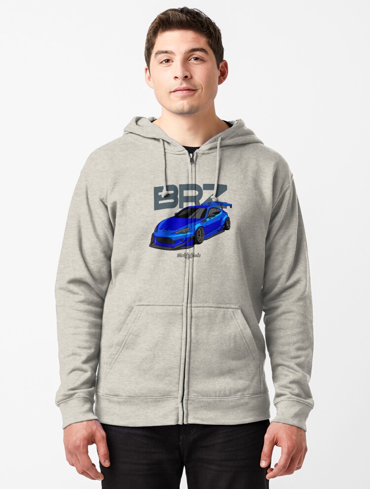 blue zipped hoodie