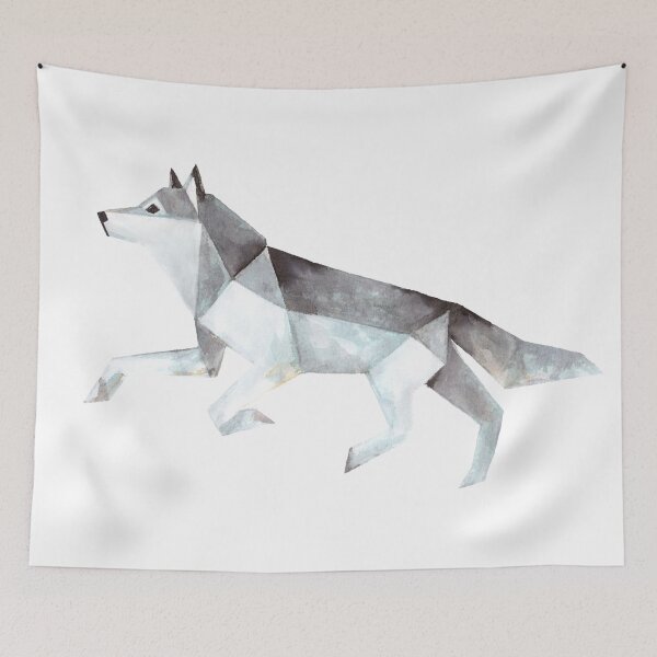 Item preview, Low Poly Watercolor - Wolf designed and sold by scarriebarrie.