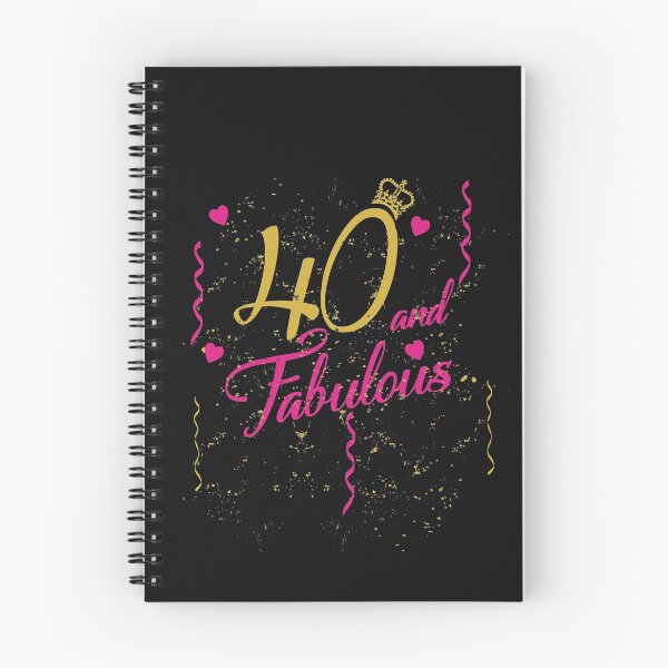Item preview, 40 and fabulous cute funny 40th Birthday gift for women golden and pink designed and sold by alenaz.
