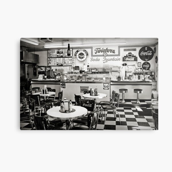 Twisters Soda Fountain Metal Print