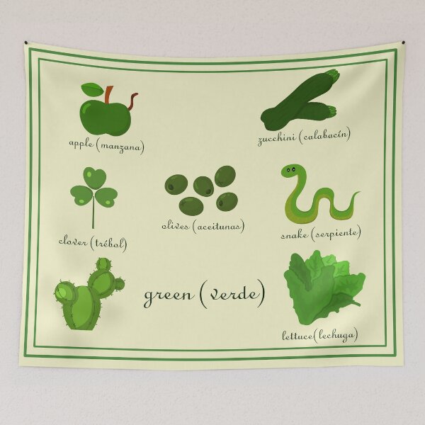 Item preview, Colors: green (Los colores: verde) designed and sold by alapapaju.