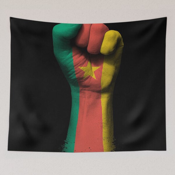 Item preview, Flag of Cameroon on a Raised Clenched Fist  designed and sold by JeffBartels.