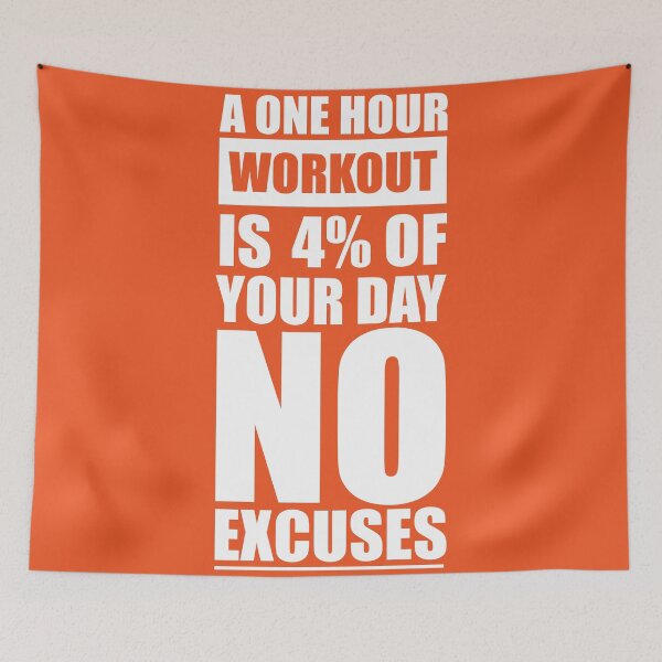 Item preview, A One Hour Workout is 4% of Your Day No Excuses - Gym Inspirational Quotes designed and sold by Labno4.