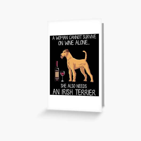 Item preview, Irish Terrier and wine Funny dog designed and sold by TeeDoozy.