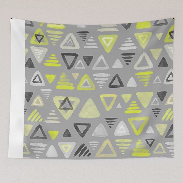 Item preview, Summer Yellow Triangles on Grey designed and sold by micklyn.