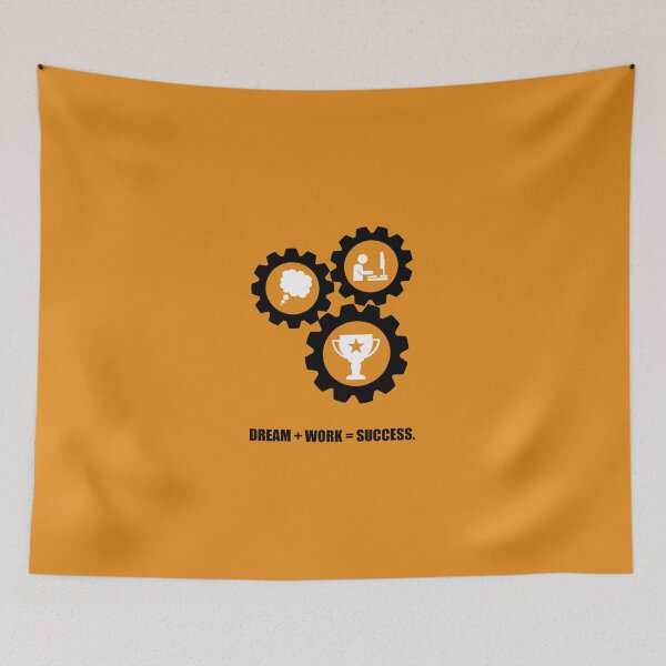 Item preview, Dream + Work = Success Inspirational Quotes designed and sold by Labno4.