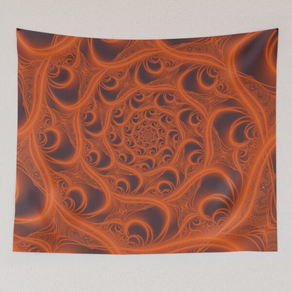 Item preview, Fractal Web in Halloween Orange designed and sold by charmarose.
