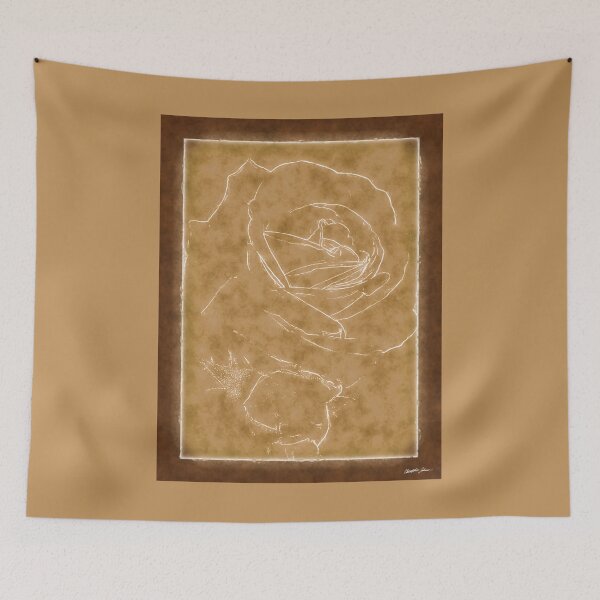 Item preview, Pink Roses in Anzures 2 Outlined Brown designed and sold by TravelPhotoArt.
