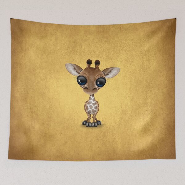 Item preview, Cute Curious Baby Giraffe on Yellow designed and sold by JeffBartels.