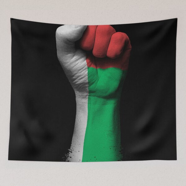 Item preview, Flag of Madagascar on a Raised Clenched Fist  designed and sold by JeffBartels.