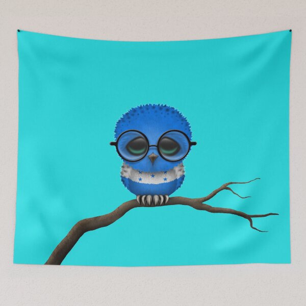Item preview, Nerdy Honduran Baby Owl on a Branch designed and sold by JeffBartels.