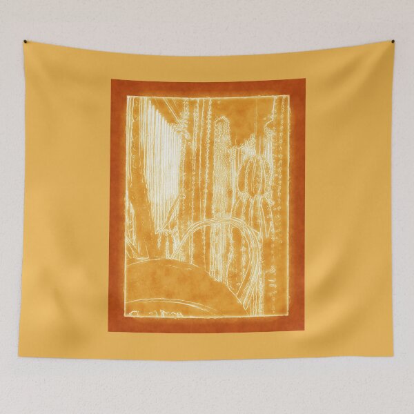 Item preview, Cactus Garden Outlined Orange designed and sold by TravelPhotoArt.