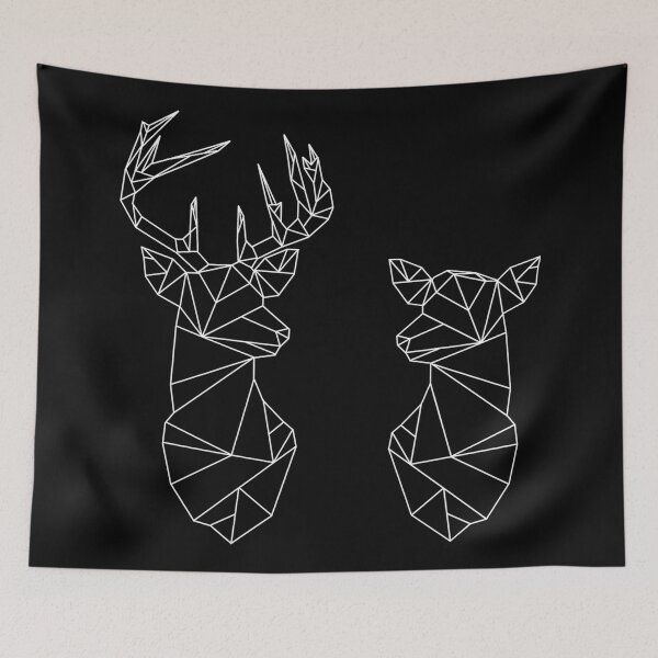 Artikelvorschau, Geometrischer Hirsch und Doe entworfen und verkauft von literarydreamrs.