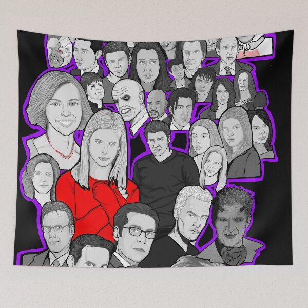 Item preview, buffy the vampire slayer/Angel character collage designed and sold by gjnilespop.