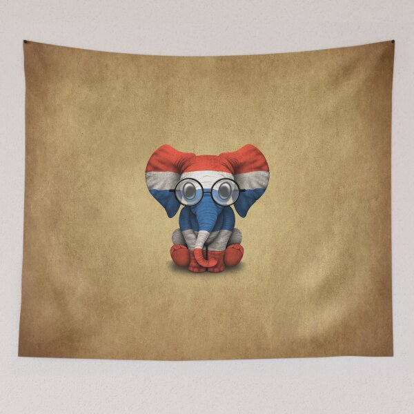 Item preview, Baby Elephant with Glasses and Thai Flag designed and sold by JeffBartels.