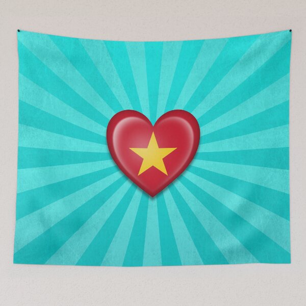 Item preview, Vietnamese Heart Flag designed and sold by JeffBartels.