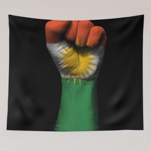 Item preview, Flag of Kurdistan on a Raised Clenched Fist  designed and sold by JeffBartels.