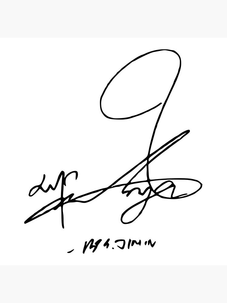 "Park Jimin Autograph" Poster by Elisa88 Redbubble