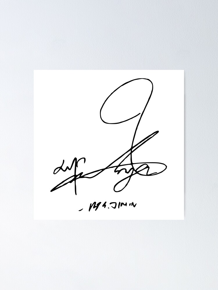 "Park Jimin Autograph" Poster by Elisa88 Redbubble