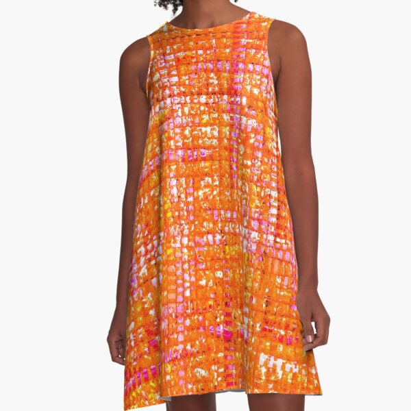 Vibrant Mosaic Tapestry A-Line Dress