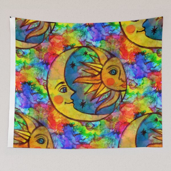 Item preview, Sun N Moon Hippy Rainbow designed and sold by KirstenStar.