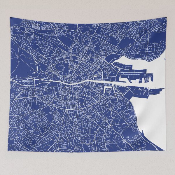 Item preview, Dublin Map (French Blue) designed and sold by CartoCreative.