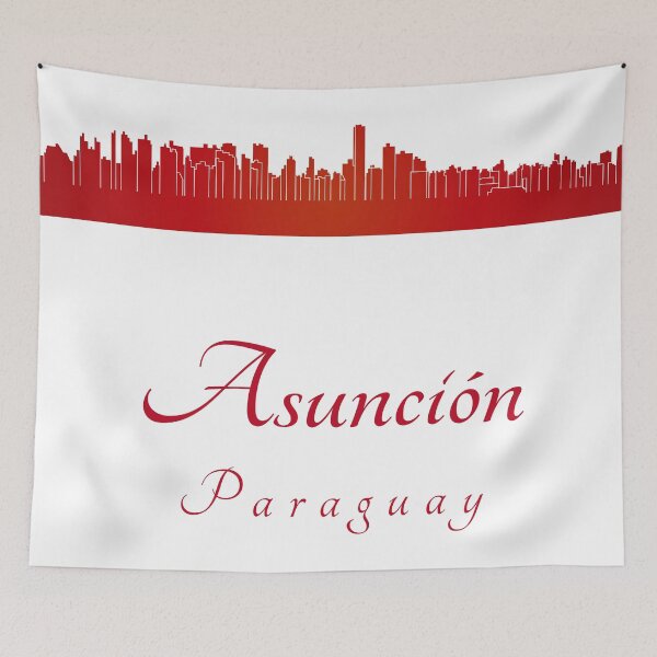 Item preview, Asuncion skyline in red designed and sold by paulrommer.