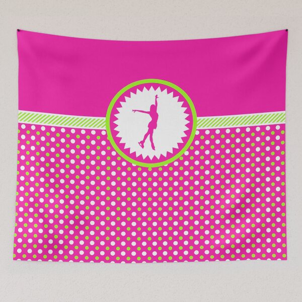 Item preview, Figure Skating - Pink and Green Polka-Dots designed and sold by gollygirls.