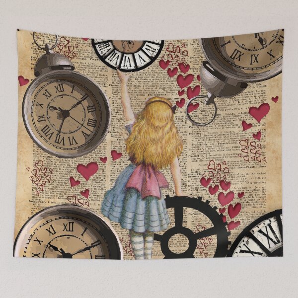 Item preview, Alice In Wonderland Travelling in Time designed and sold by DictionaryArt.