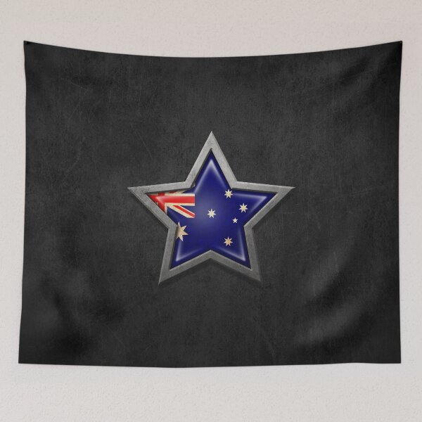 Item preview, Australian Flag inside of an Aged and Scratched Star designed and sold by JeffBartels.