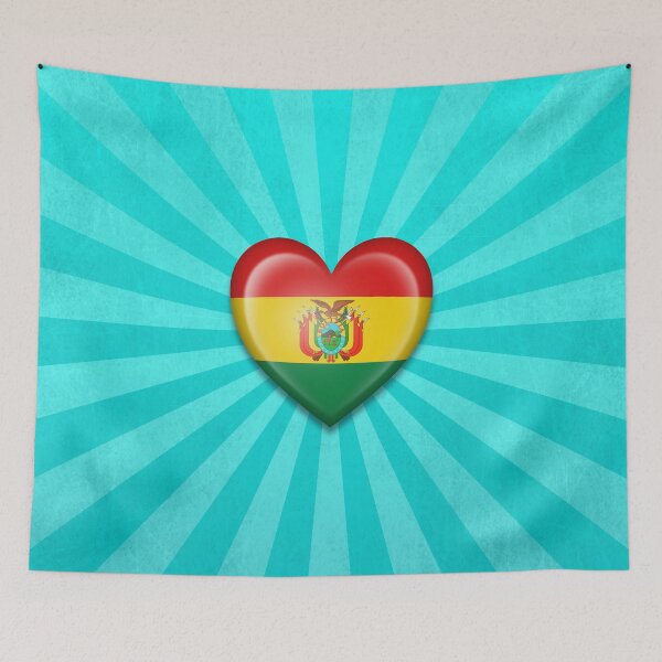 Item preview, Bolivian Heart Flag designed and sold by JeffBartels.