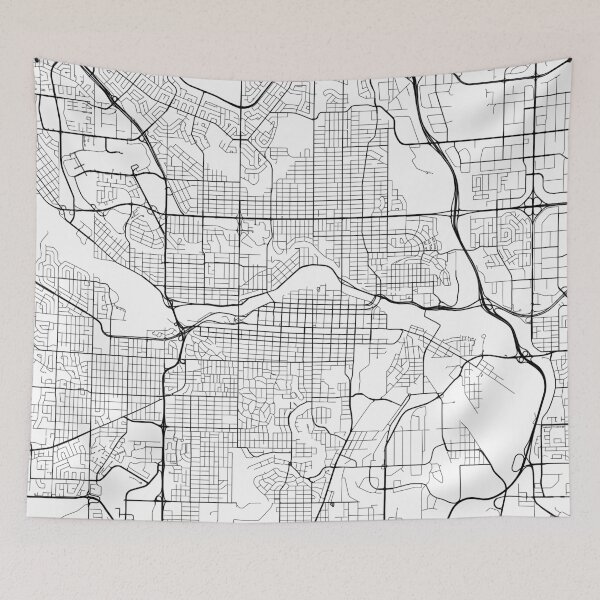 Item preview, Calgary Map, Canada - Black and White designed and sold by MainStreetMaps.