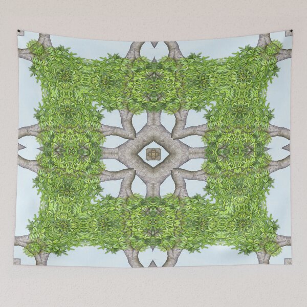 Item preview, Bark Leaves Stone Kaleidoscope Art 7 designed and sold by TravelPhotoArt.