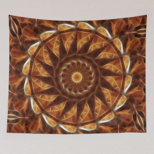 Artikelvorschau, Brown Tan Gold Kaleidoskop Kunst 7 entworfen und verkauft von TravelPhotoArt.