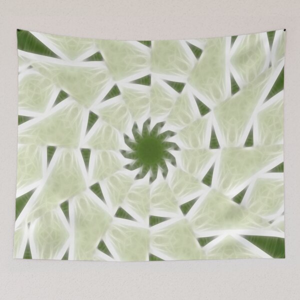 Item preview, Green White Kaleidoscope Art 2 designed and sold by TravelPhotoArt.