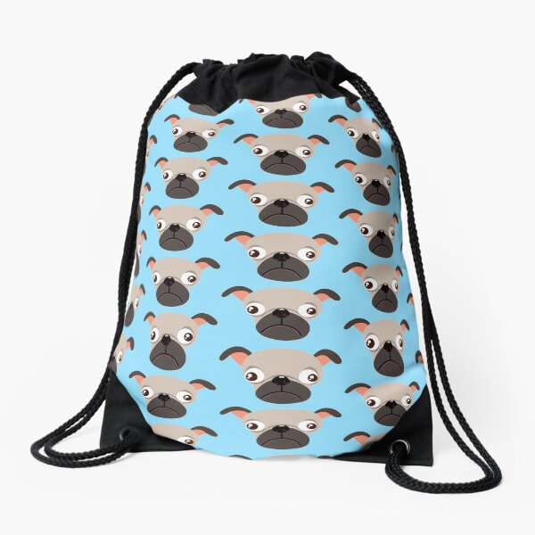 Pug Drawstring Bag