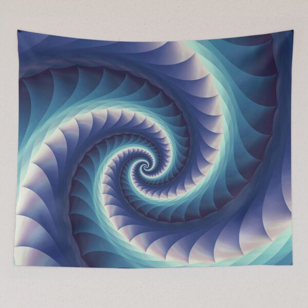 Item preview, Purple & Aqua Spiral Fractal  designed and sold by Kitty Bitty.