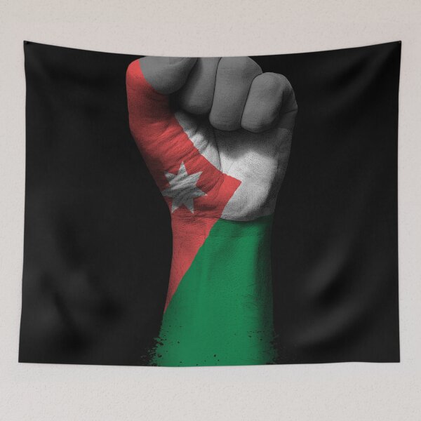 Item preview, Flag of Jordan on a Raised Clenched Fist  designed and sold by JeffBartels.