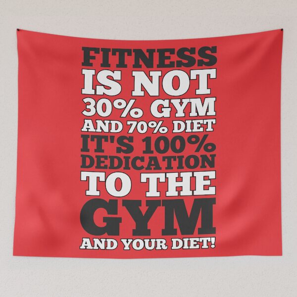 Item preview, Fitness Is Not 30% Gym And & 70% Diet It’s 100% Dedication To The Gym And Your Diet! - Gym Motivational Quotes designed and sold by Labno4.