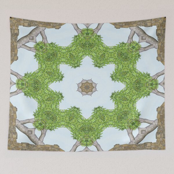 Item preview, Bark Leaves Stone Kaleidoscope Art 4 designed and sold by TravelPhotoArt.