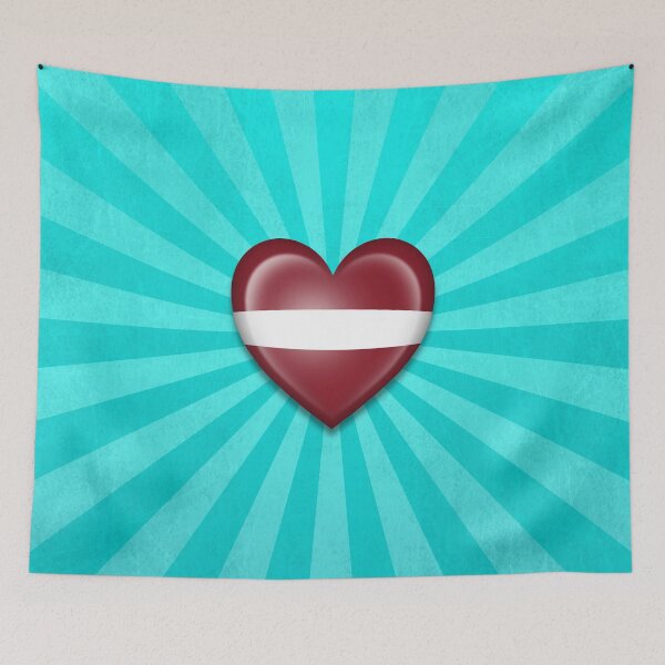 Item preview, Latvian Heart Flag designed and sold by JeffBartels.